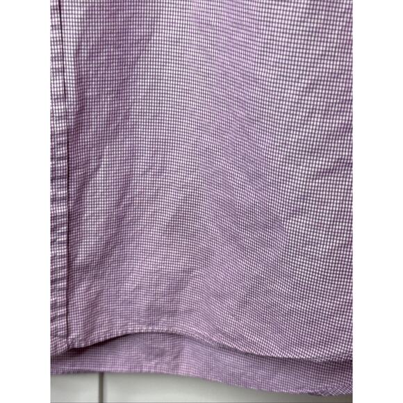 Ralph Lauren Shirt Mens XL 17 1/2 NeckPink White Plaid Dress Classic Fit Preppy - Picture 4 of 9